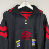Shop 1993/95 IPSWICH TOWN *PLAYER ISSUE* 1/4 ZIP (M) UMBRO, classic football shirts, vintage football shirts & retro soccer jerseys at Cult Kits