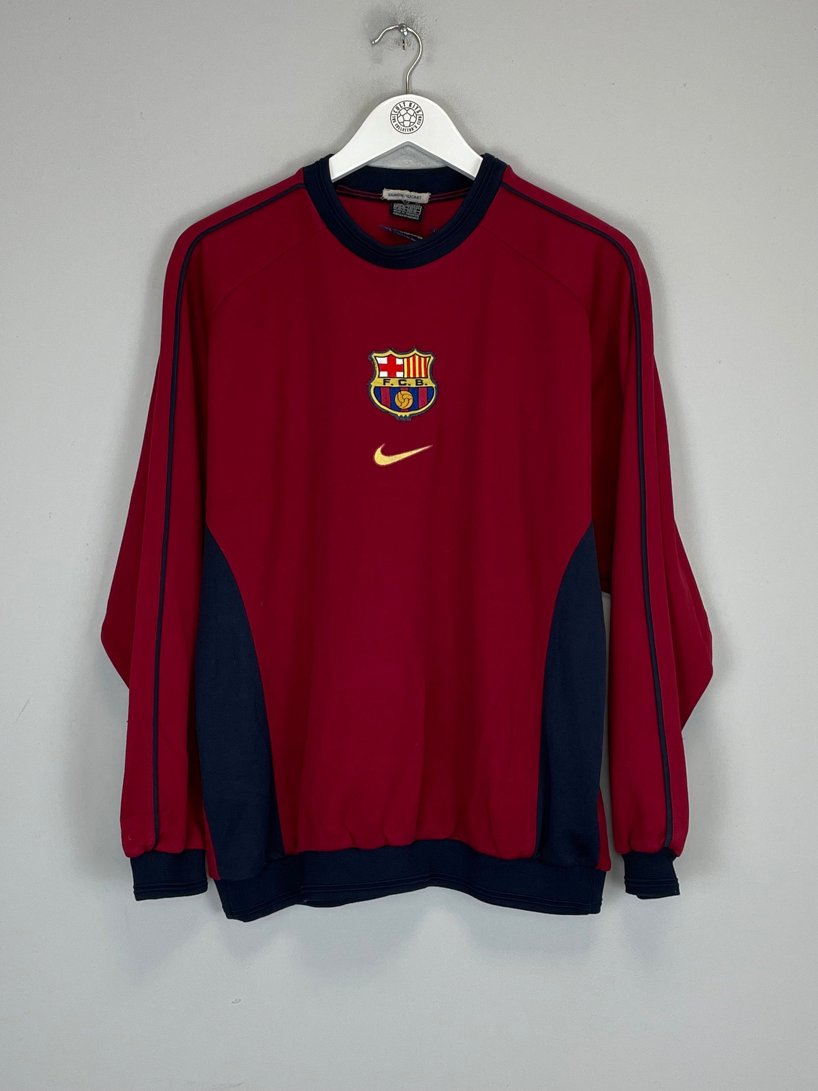 Shop 1998/00 BARCELONA JUMPER (M) NIKE, classic football shirts, vintage football shirts & retro soccer jerseys at Cult Kits