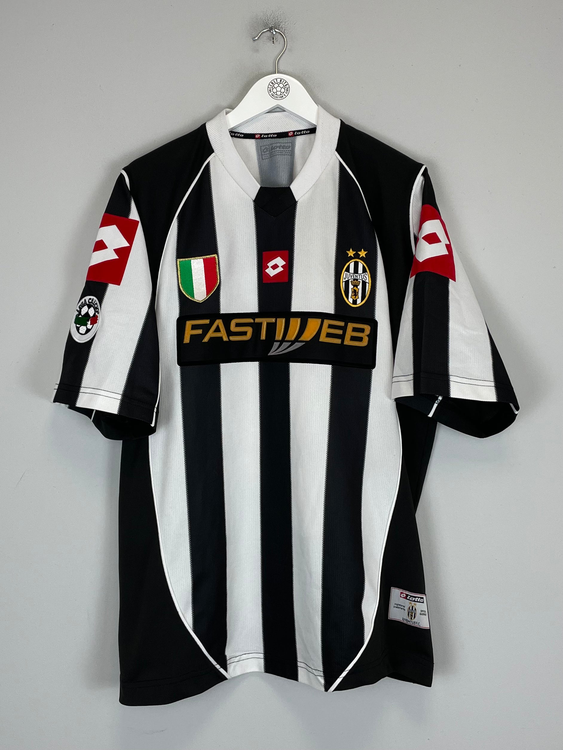 Shop 2002/03 JUVENTUS DAVIDS #26 HOME SHIRT (XXL) LOTTO, classic football shirts, vintage football shirts & retro soccer jerseys at Cult Kits