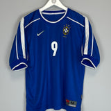 1998/00 BRAZIL RONALDO #9 AWAY SHIRT (M) NIKE