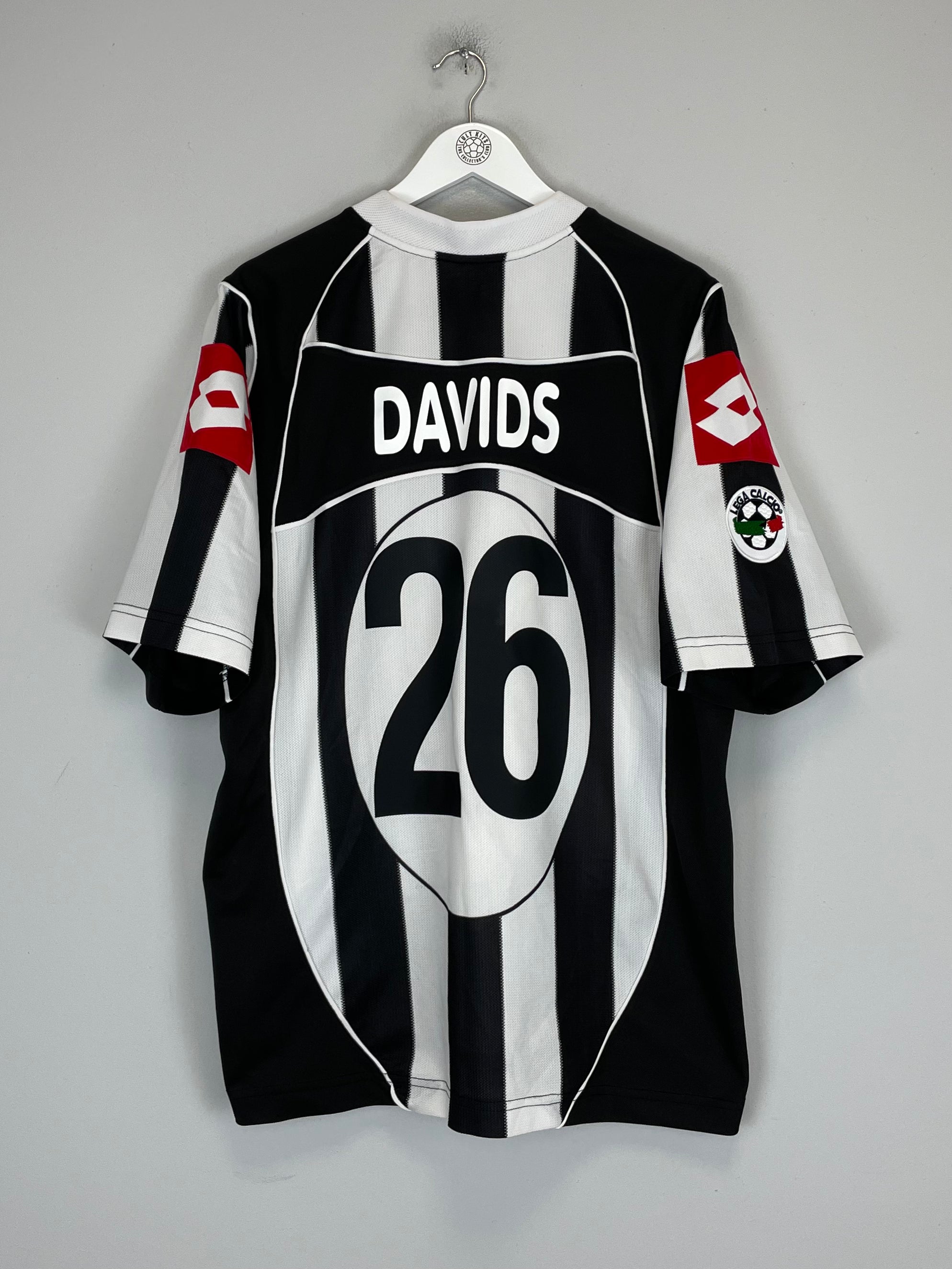 Shop 2002/03 JUVENTUS DAVIDS #26 HOME SHIRT (XXL) LOTTO, classic football shirts, vintage football shirts & retro soccer jerseys at Cult Kits