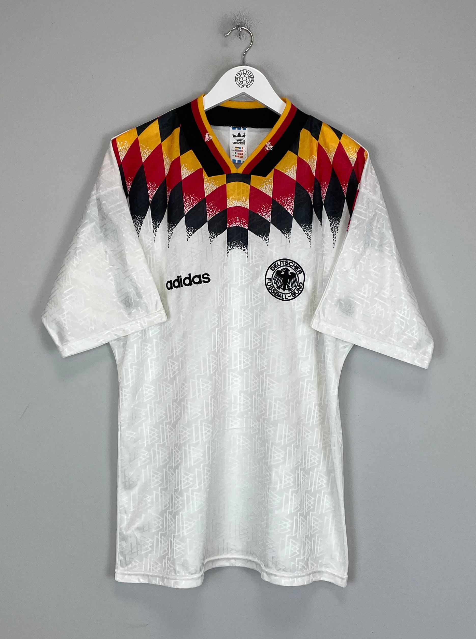 Shop 1994 GERMANY HOME SHIRT (L) ADIDAS, classic football shirts, vintage football shirts & retro soccer jerseys at Cult Kits