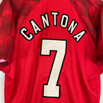 Shop 1996/98 MANCHESTER UNITED CANTONA #7 HOME SHIRT (L) UMBRO, classic football shirts, vintage football shirts & retro soccer jerseys at Cult Kits