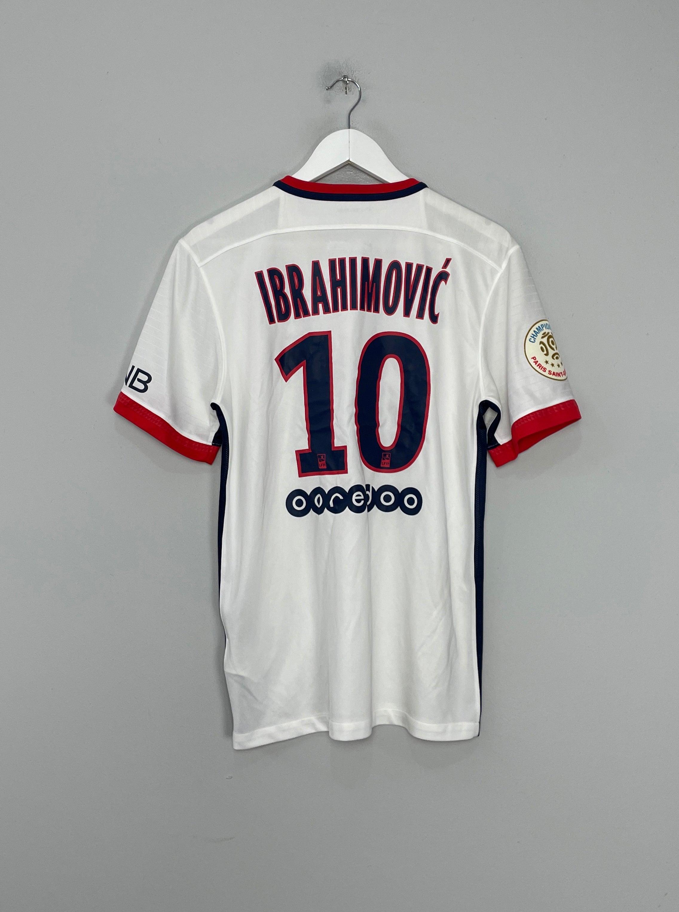Shop 2015/16 PSG IBRAHIMOVIC #10 AWAY SHIRT (M) NIKE, classic football shirts, vintage football shirts & retro soccer jerseys at Cult Kits