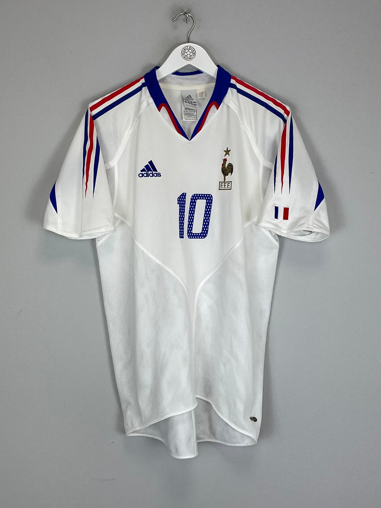 Shop 2004/06 FRANCE ZIDANE #10 AWAY SHIRT (M) ADIDAS, classic football shirts, vintage football shirts & retro soccer jerseys at Cult Kits