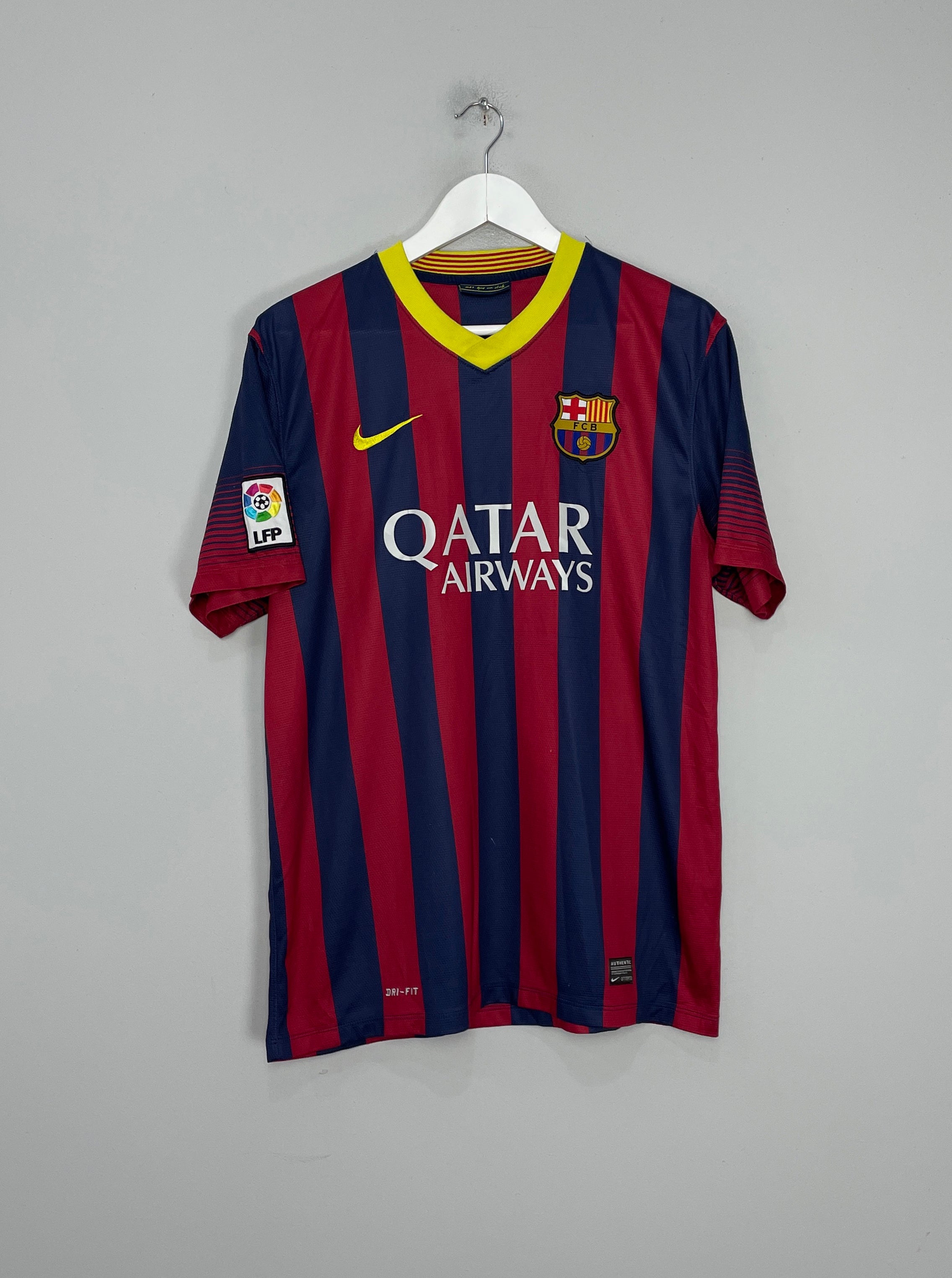 Shop 2013/14 BARCELONA MESSI #10 HOME SHIRT (L) NIKE, classic football shirts, vintage football shirts & retro soccer jerseys at Cult Kits