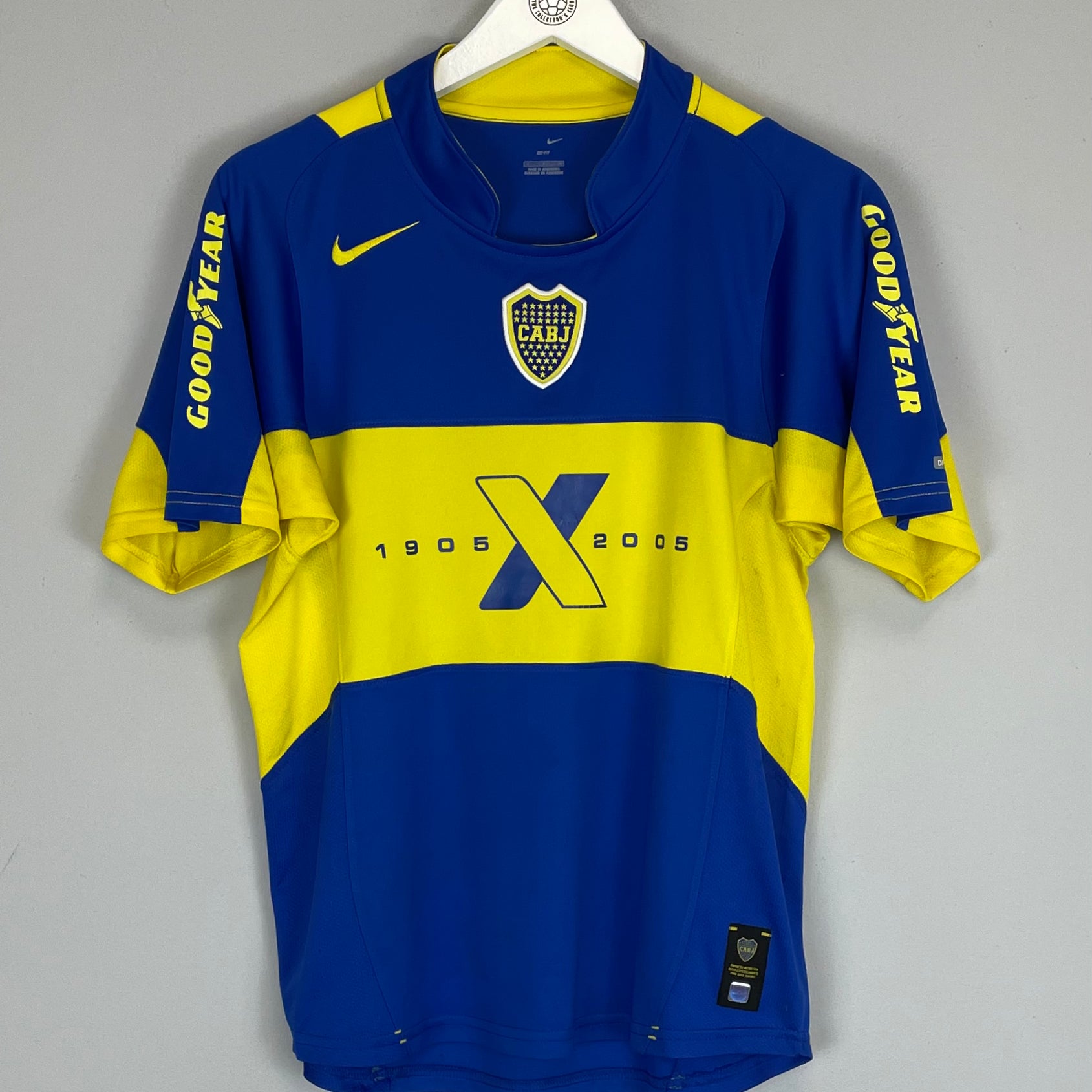 Shop 2005 BOCA JUNIORS *CENTENARY* HOME SHIRT (S) NIKE, classic football shirts, vintage football shirts & retro soccer jerseys at Cult Kits