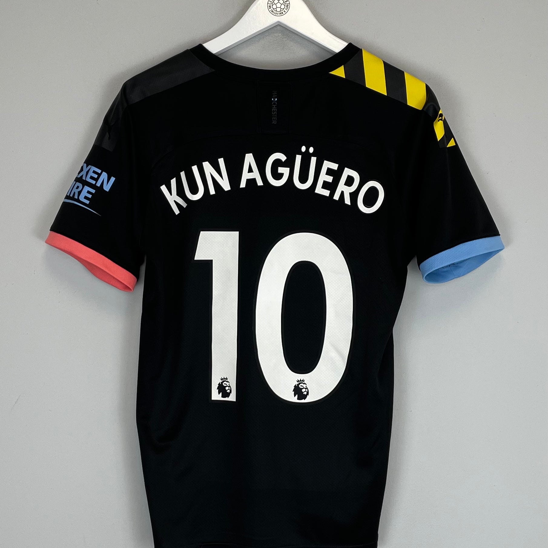 Shop 2019/20 MANCHESTER CITY KUN AGUERO #10 *125 YEARS* AWAY SHIRT (M) PUMA, classic football shirts, vintage football shirts & retro soccer jerseys at Cult Kits
