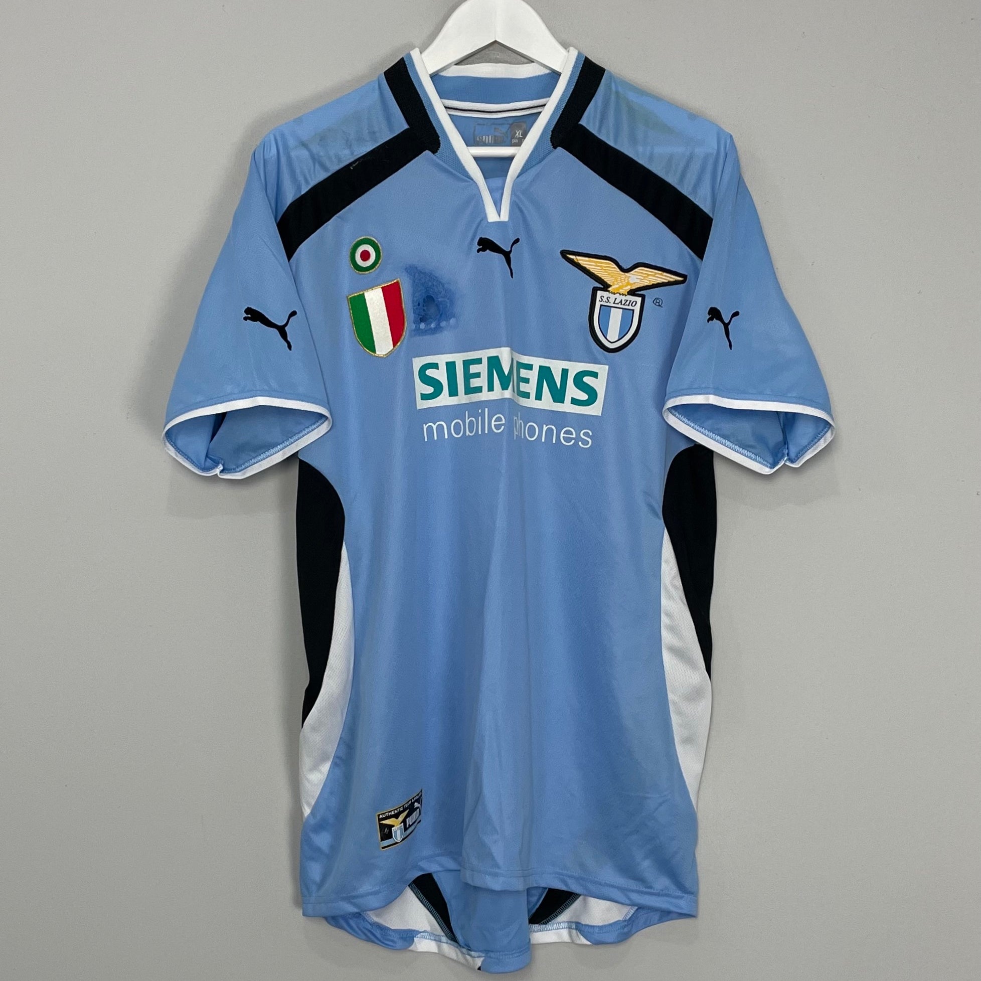 Shop 2000/01 LAZIO HOME SHIRT (XL) PUMA, classic football shirts, vintage football shirts & retro soccer jerseys at Cult Kits