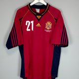 Shop 1998/99 SPAIN LUIS ENRIQUE #21 HOME SHIRT (L) ADIDAS, classic football shirts, vintage football shirts & retro soccer jerseys at Cult Kits