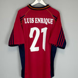 Shop 1998/99 SPAIN LUIS ENRIQUE #21 HOME SHIRT (L) ADIDAS, classic football shirts, vintage football shirts & retro soccer jerseys at Cult Kits
