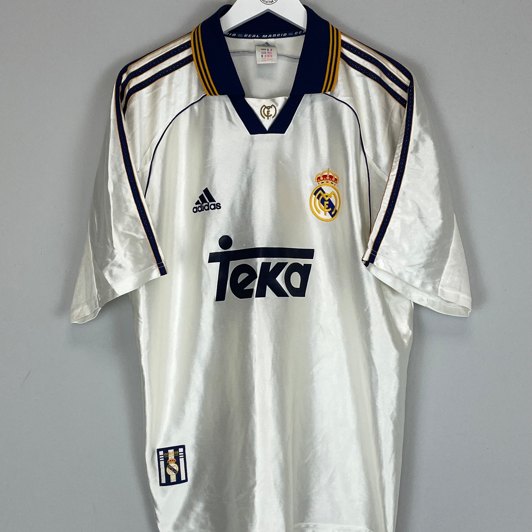 Shop 1998/00 REAL MADRID RAUL #7 HOME SHIRT (L) ADIDAS, classic football shirts, vintage football shirts & retro soccer jerseys at Cult Kits