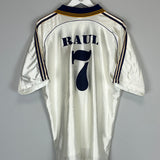 1998/00 REAL MADRID RAUL #7 HOME SHIRT (L) ADIDAS