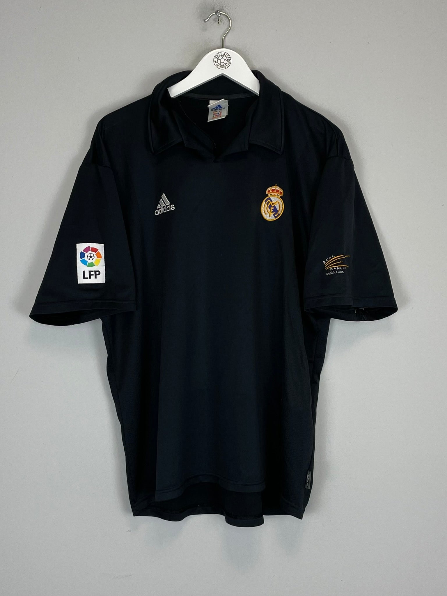 Shop 2002/03 REAL MADRID ZIDANE #5 *CENTENARY* AWAY SHIRT (XL) ADIDAS, classic football shirts, vintage football shirts & retro soccer jerseys at Cult Kits