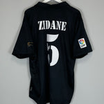 Shop 2002/03 REAL MADRID ZIDANE #5 *CENTENARY* AWAY SHIRT (XL) ADIDAS, classic football shirts, vintage football shirts & retro soccer jerseys at Cult Kits