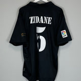 Shop 2002/03 REAL MADRID ZIDANE #5 *CENTENARY* AWAY SHIRT (XL) ADIDAS, classic football shirts, vintage football shirts & retro soccer jerseys at Cult Kits