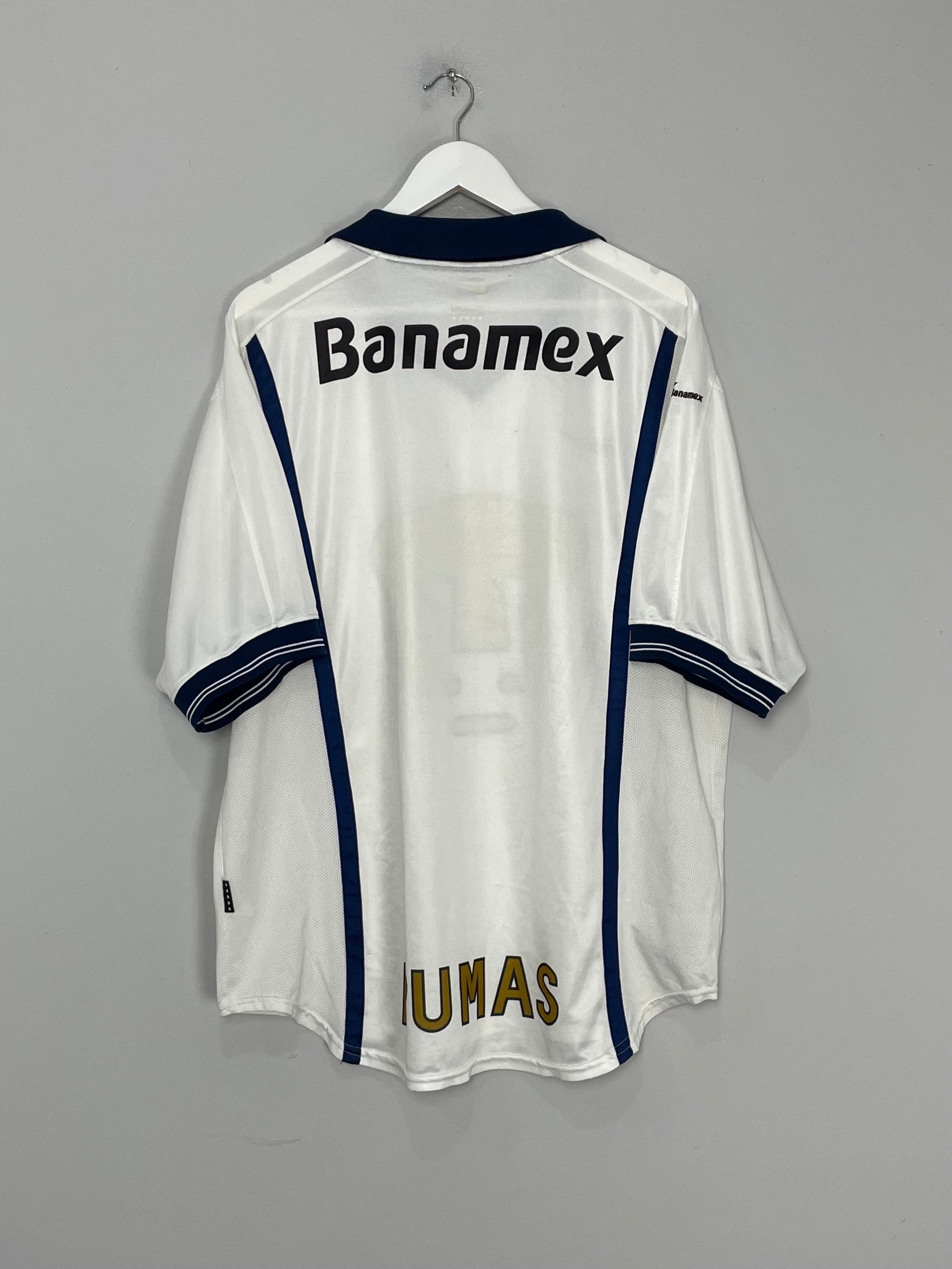 Shop 1999/00 UNAM PUMAS AWAY SHIRT (XL) NIKE, classic football shirts, vintage football shirts & retro soccer jerseys at Cult Kits