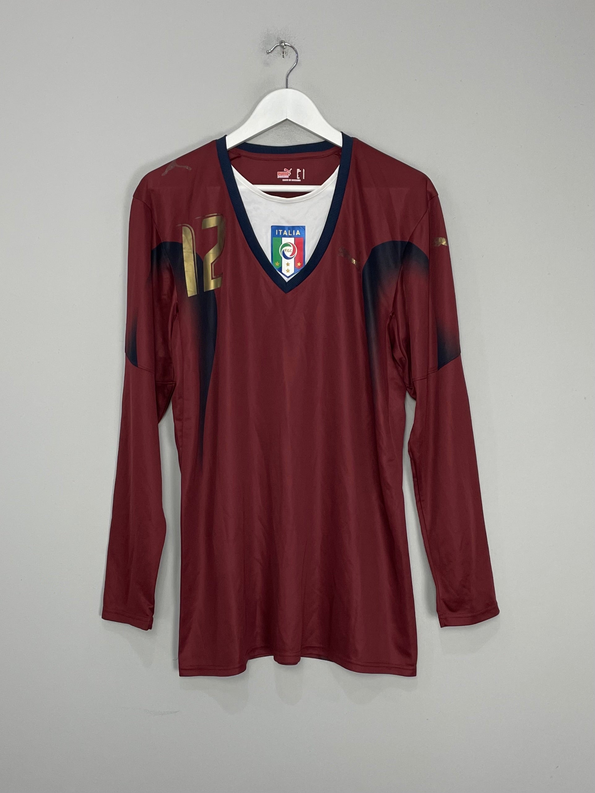 Shop 2006 #12 ITALY GK SHIRT (L) PUMA, classic football shirts, vintage football shirts & retro soccer jerseys at Cult Kits