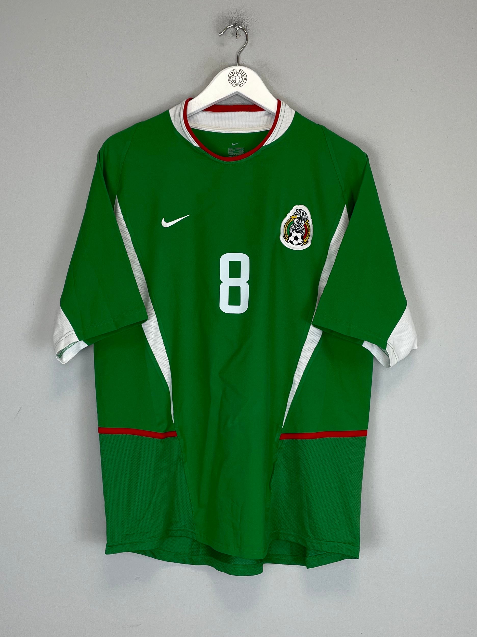 Shop 2003/04 MEXICO P.PARDO #8 HOME SHIRT (L) NIKE, classic football shirts, vintage football shirts & retro soccer jerseys at Cult Kits
