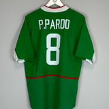 Shop 2003/04 MEXICO P.PARDO #8 HOME SHIRT (L) NIKE, classic football shirts, vintage football shirts & retro soccer jerseys at Cult Kits