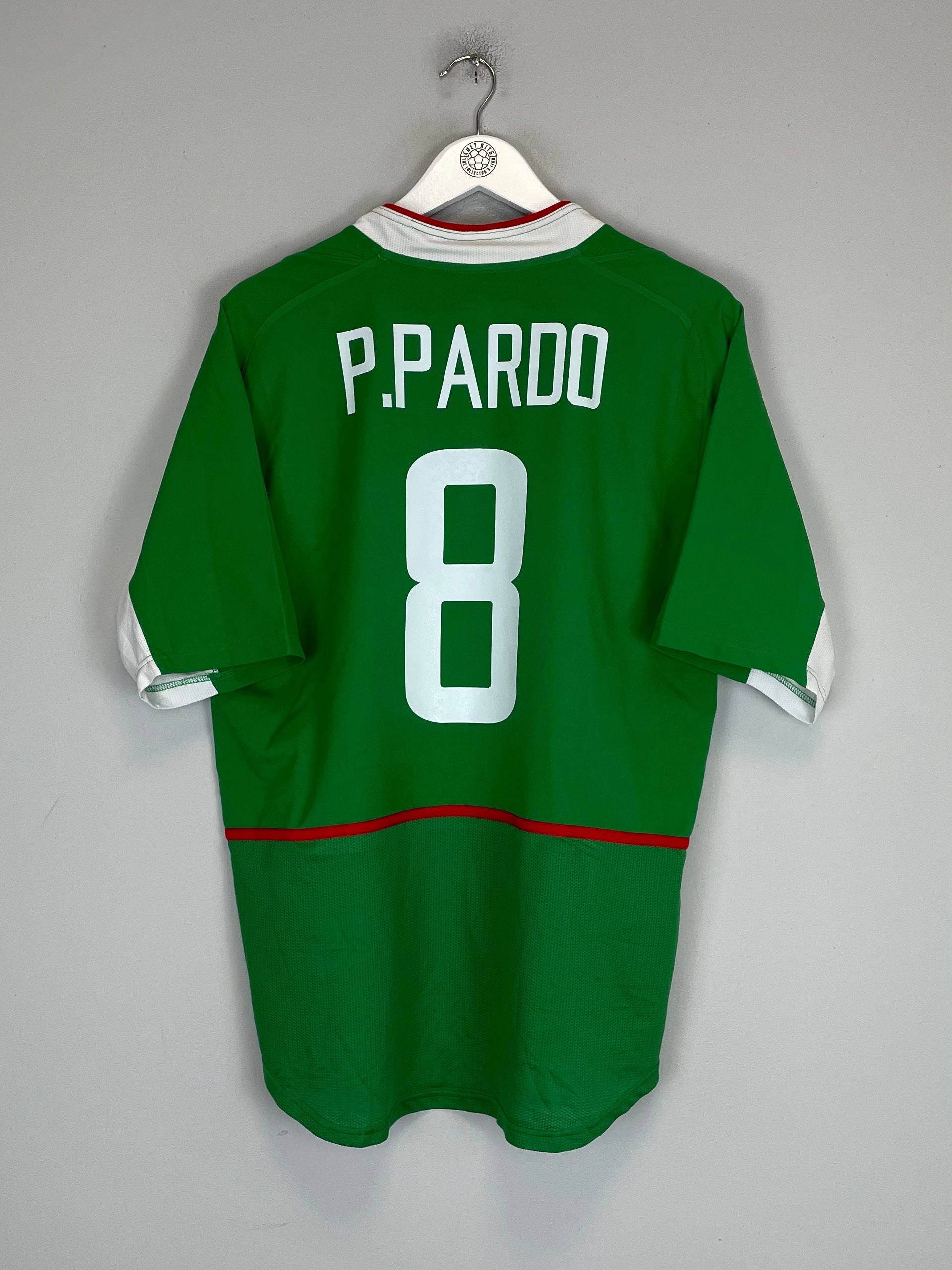 Shop 2003/04 MEXICO P.PARDO #8 HOME SHIRT (L) NIKE, classic football shirts, vintage football shirts & retro soccer jerseys at Cult Kits