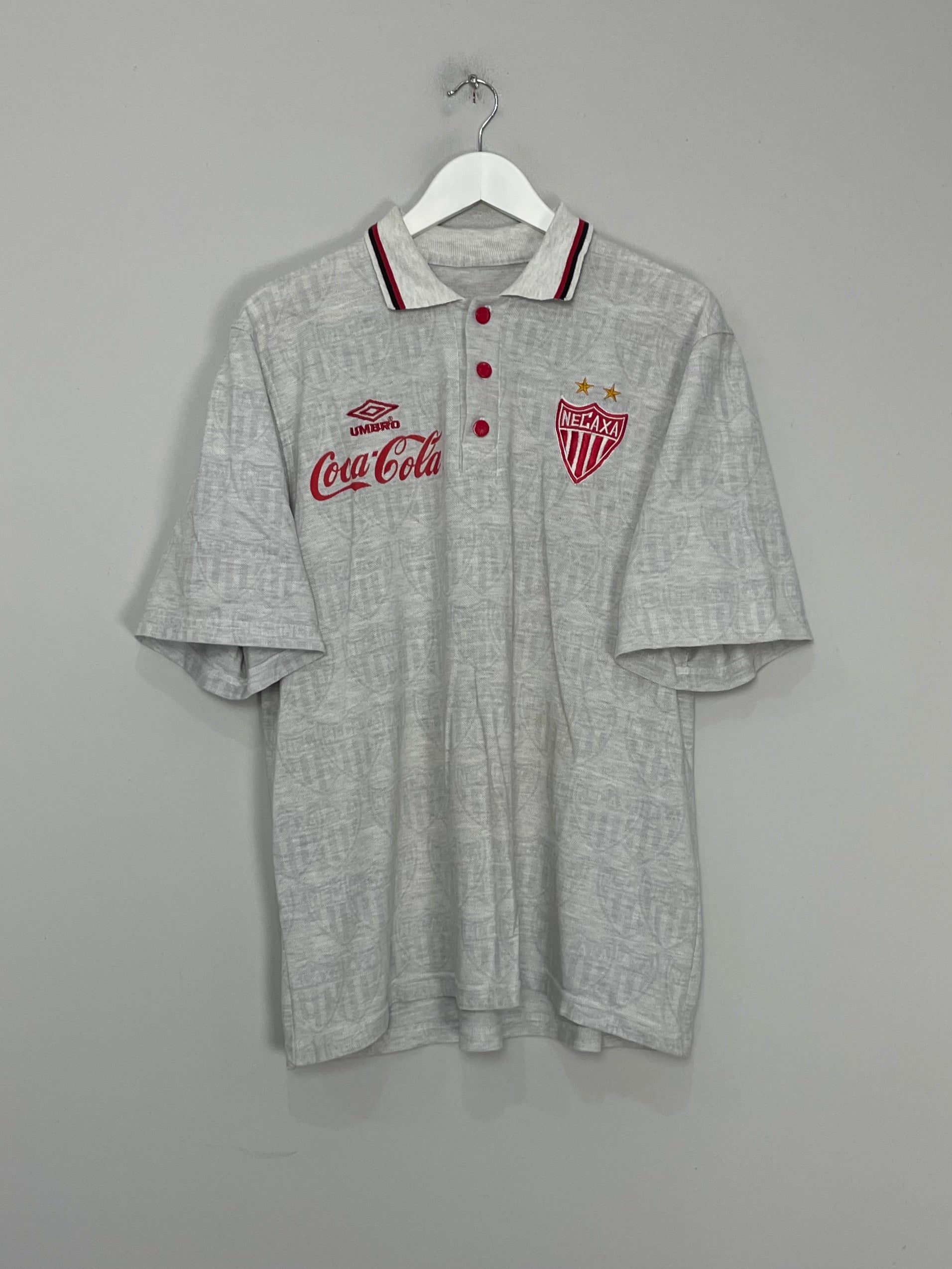 Shop 1997/99 NECAXA POLO SHIRT (XL) UMBRO, classic football shirts, vintage football shirts & retro soccer jerseys at Cult Kits