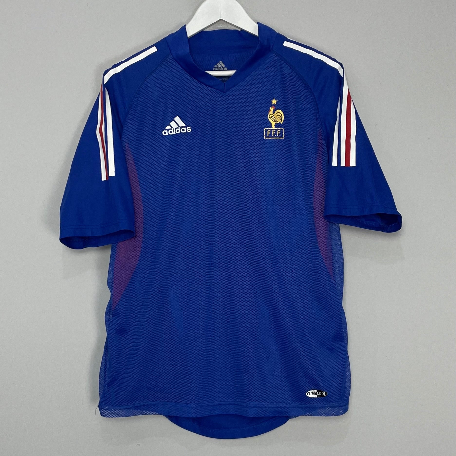Shop 2002/04 FRANCE *PLAYER ISSUE* HOME SHIRT (M) ADIDAS, classic football shirts, vintage football shirts & retro soccer jerseys at Cult Kits