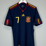 2010/11 SPAIN DAVID VILLA #7 AWAY SHIRT (M) ADIDAS