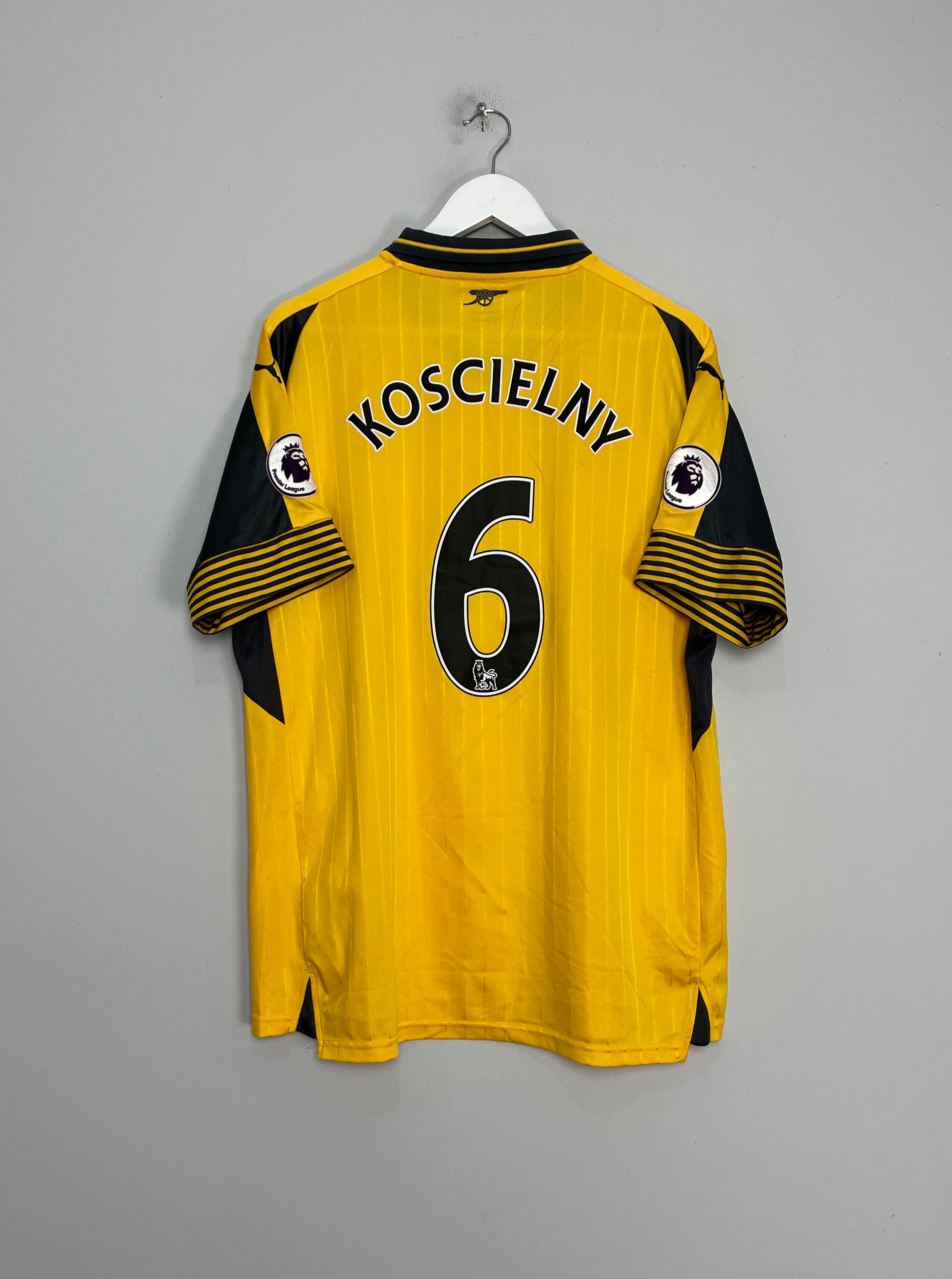Shop 2016/17 ARSENAL KOSCIELNY #6 AWAY SHIRT (XL) PUMA, classic football shirts, vintage football shirts & retro soccer jerseys at Cult Kits