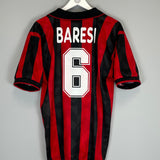 Shop 1993/94 AC MILAN BARESI #6 HOME SHIRT (L) LOTTO, classic football shirts, vintage football shirts & retro soccer jerseys at Cult Kits