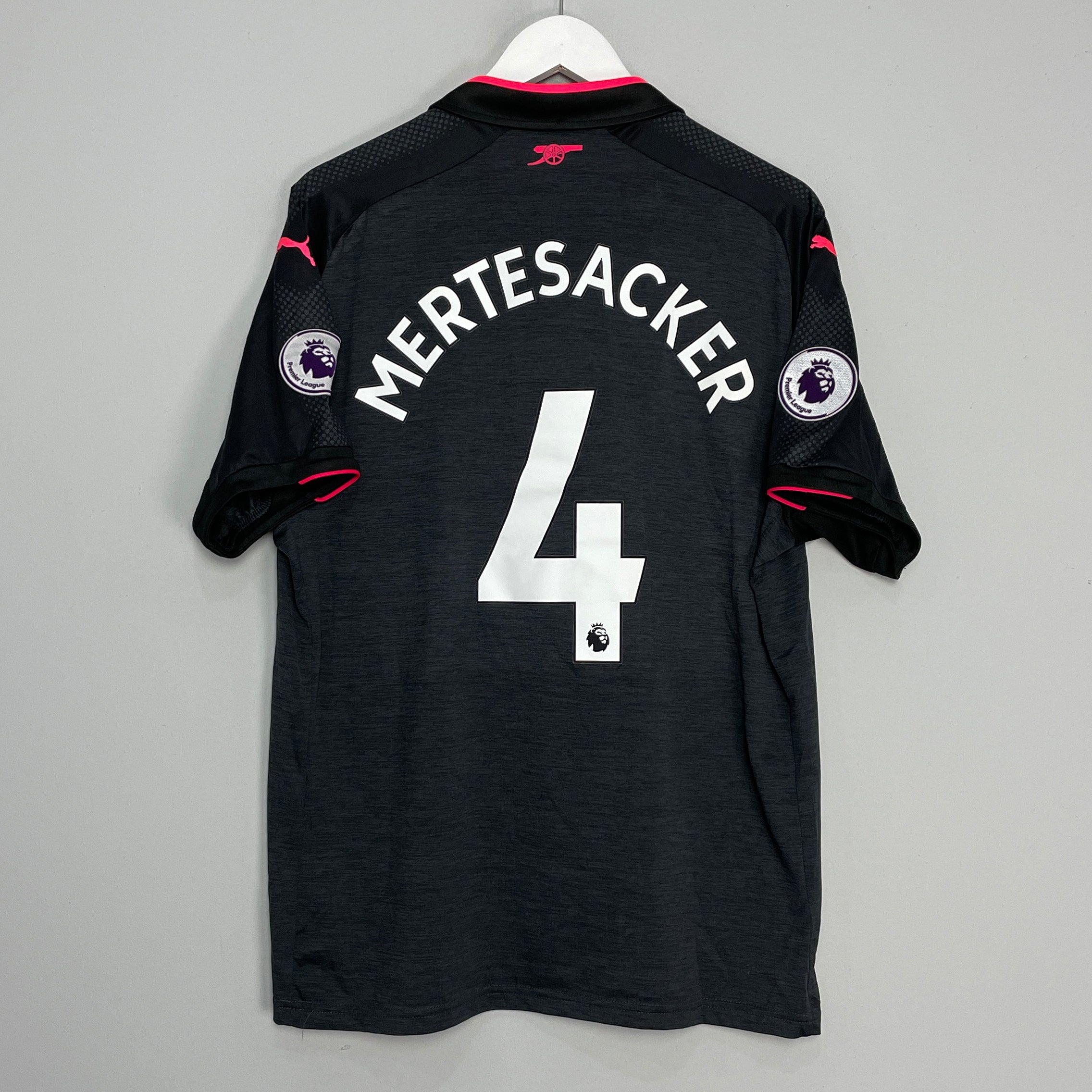 Shop 2017/18 ARSENAL MERTESACKER #4 AWAY SHIRT (XL) PUMA, classic football shirts, vintage football shirts & retro soccer jerseys at Cult Kits