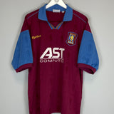 1995/97 ASTON VILLA YORKE #18 *MINT* HOME SHIRT (XL) REEBOK