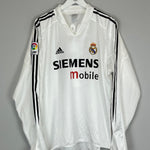 Shop 2004/05 REAL MADRID ZIDANE #5 L/S HOME SHIRT (XL) ADIDAS, classic football shirts, vintage football shirts & retro soccer jerseys at Cult Kits