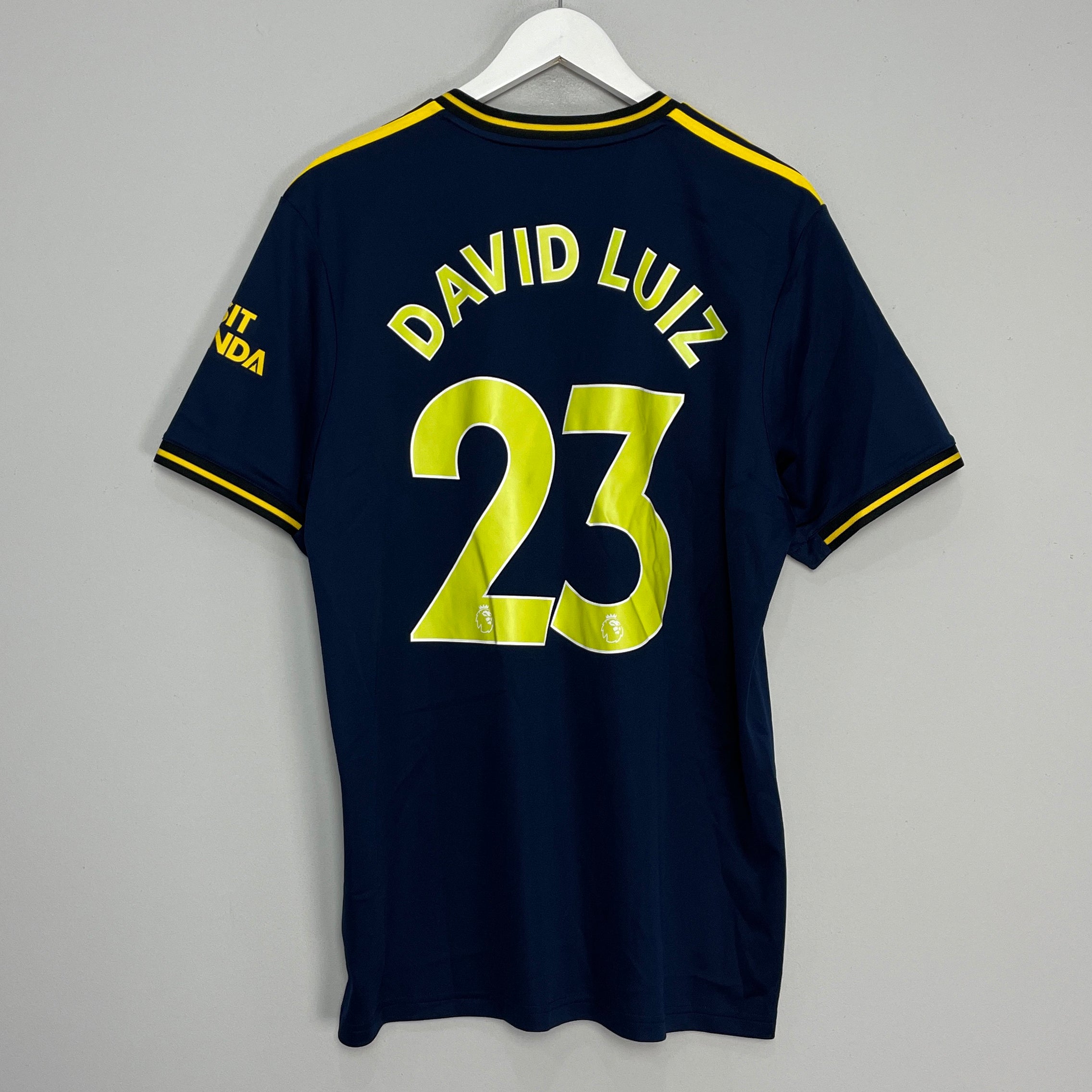 Shop 2019/20 ARSENAL DAVID LUIZ #23 *AUTHENTIC* THIRD SHIRT (XL) ADIDAS, classic football shirts, vintage football shirts & retro soccer jerseys at Cult Kits