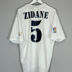 Shop 2001/02 REAL MADRID ZIDANE #5 *CENTENARY* HOME SHIRT (L) ADIDAS, classic football shirts, vintage football shirts & retro soccer jerseys at Cult Kits