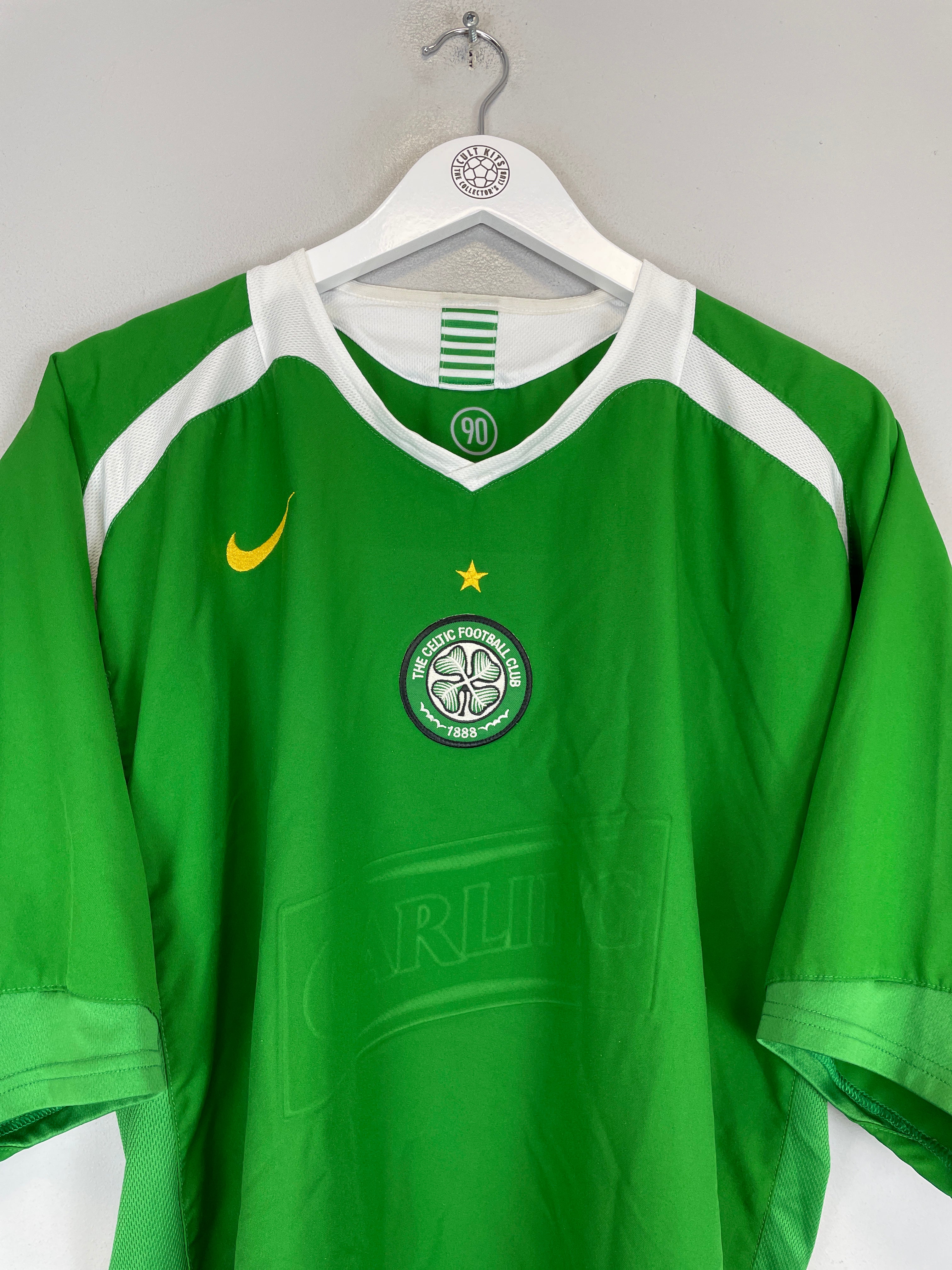 Shop 2005/06 CELTIC HOME SHIRT (XXL) NIKE, classic football shirts, vintage football shirts & retro soccer jerseys at Cult Kits