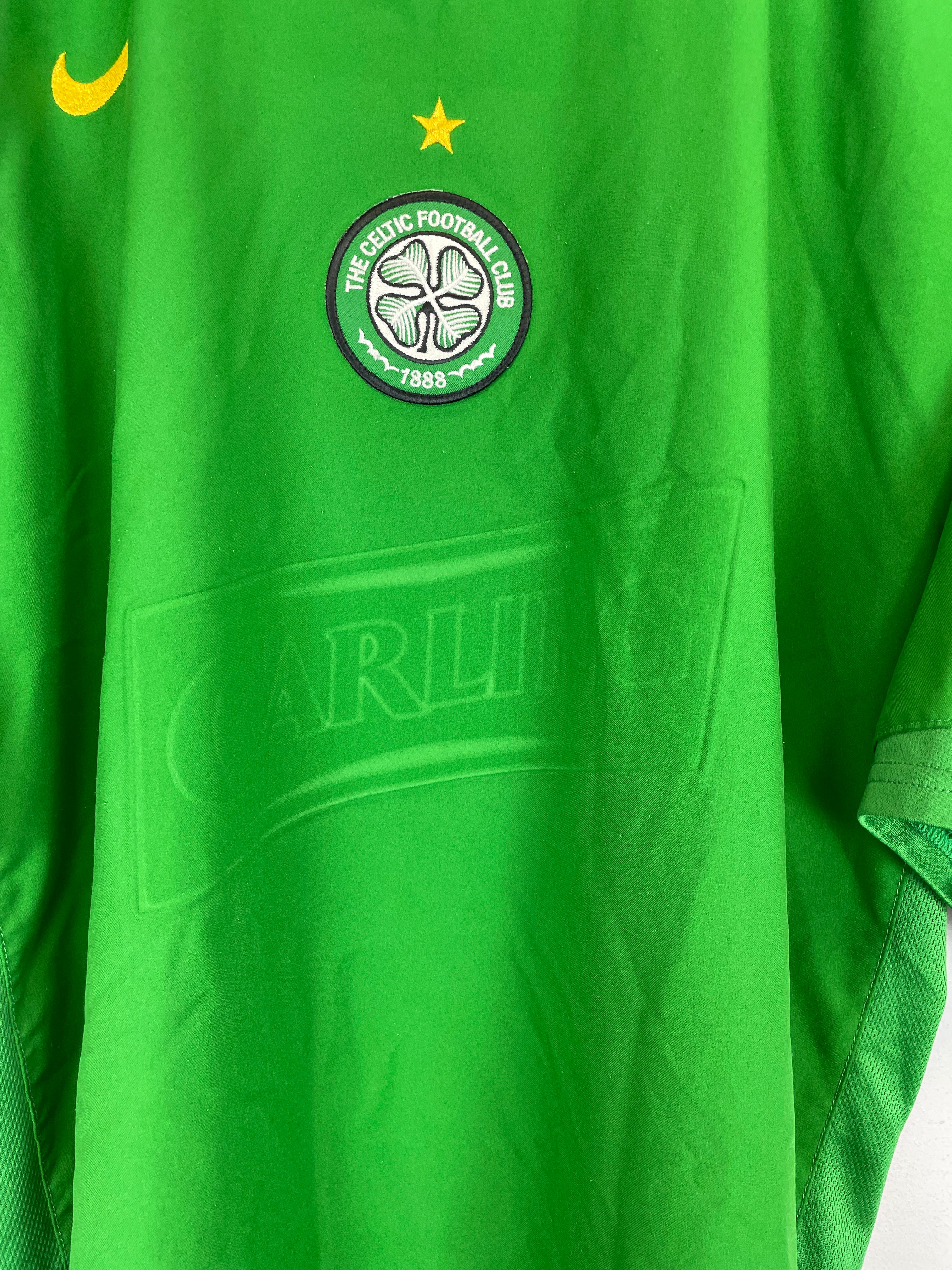 Shop 2005/06 CELTIC HOME SHIRT (XXL) NIKE, classic football shirts, vintage football shirts & retro soccer jerseys at Cult Kits