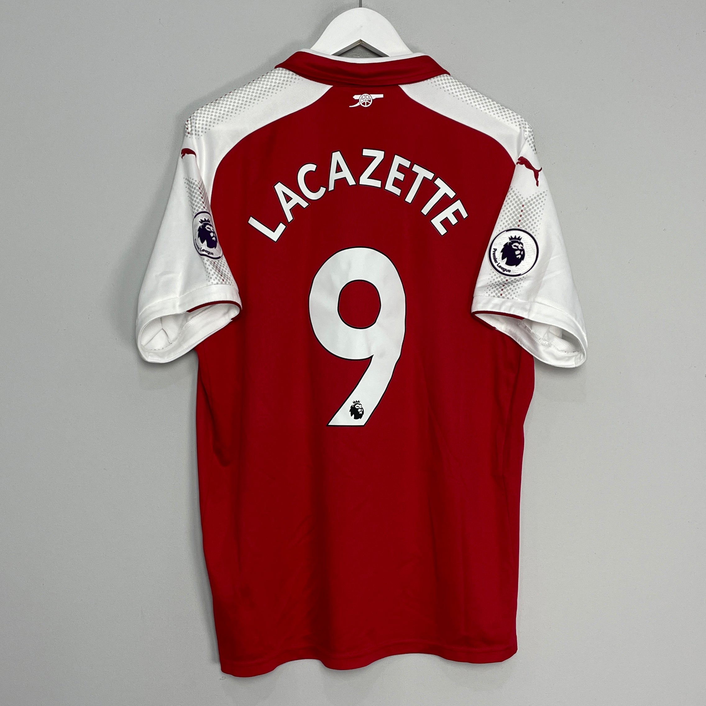 Shop 2017/18 ARSENAL LACAZETTE #9 HOME SHIRT (XL) PUMA, classic football shirts, vintage football shirts & retro soccer jerseys at Cult Kits