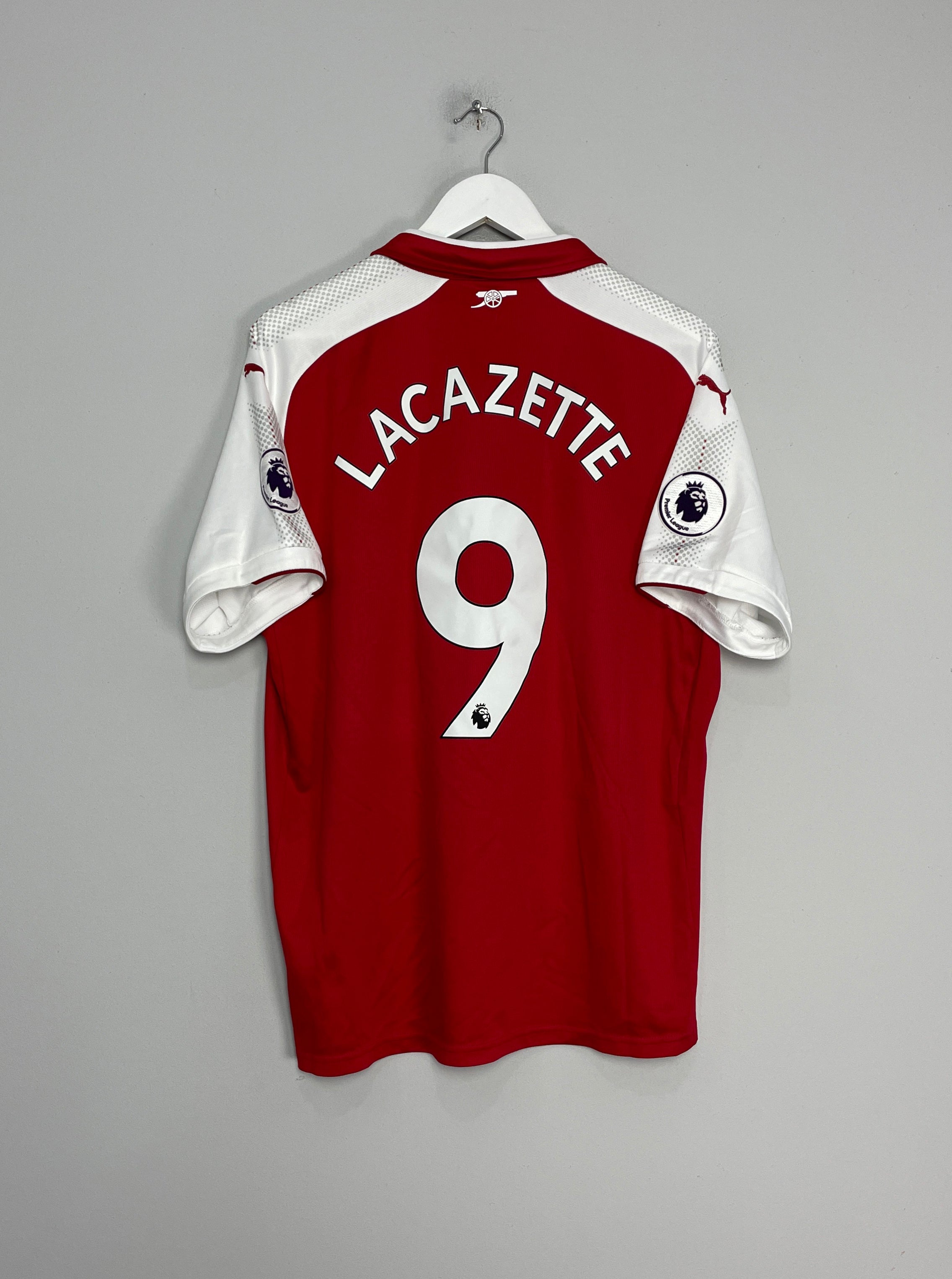 Shop 2017/18 ARSENAL LACAZETTE #9 HOME SHIRT (XL) PUMA, classic football shirts, vintage football shirts & retro soccer jerseys at Cult Kits