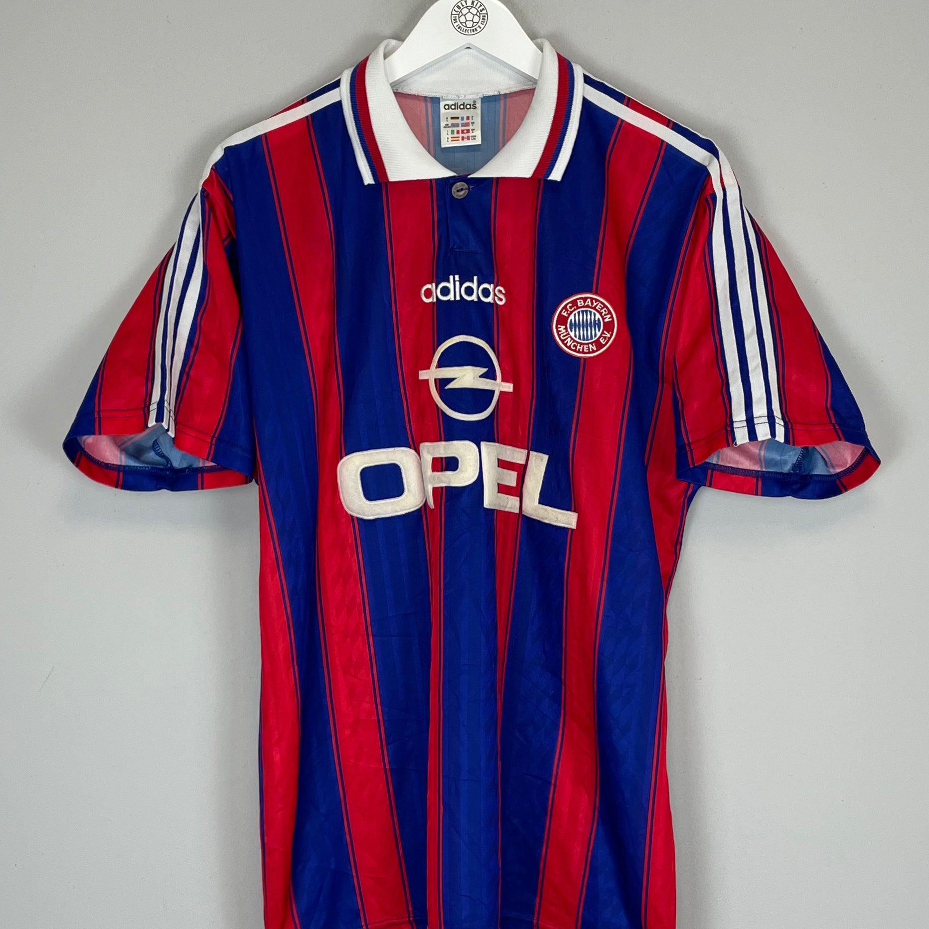 Shop 1996/97 BAYERN MUNICH SCHOLL #7 HOME SHIRT (L) ADIDAS, classic football shirts, vintage football shirts & retro soccer jerseys at Cult Kits