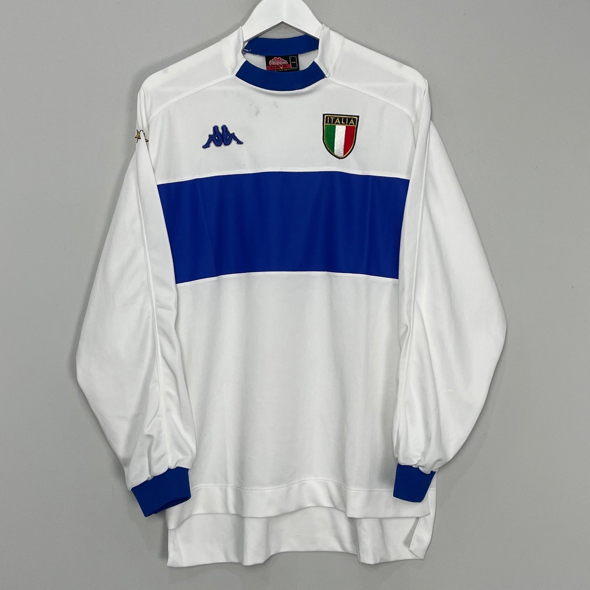 Shop 1998/00 ITALY L/S AWAY SHIRT (L) KAPPA, classic football shirts, vintage football shirts & retro soccer jerseys at Cult Kits