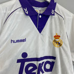 Shop 1993/94 REAL MADRID HOME SHIRT (M) HUMMEL, classic football shirts, vintage football shirts & retro soccer jerseys at Cult Kits