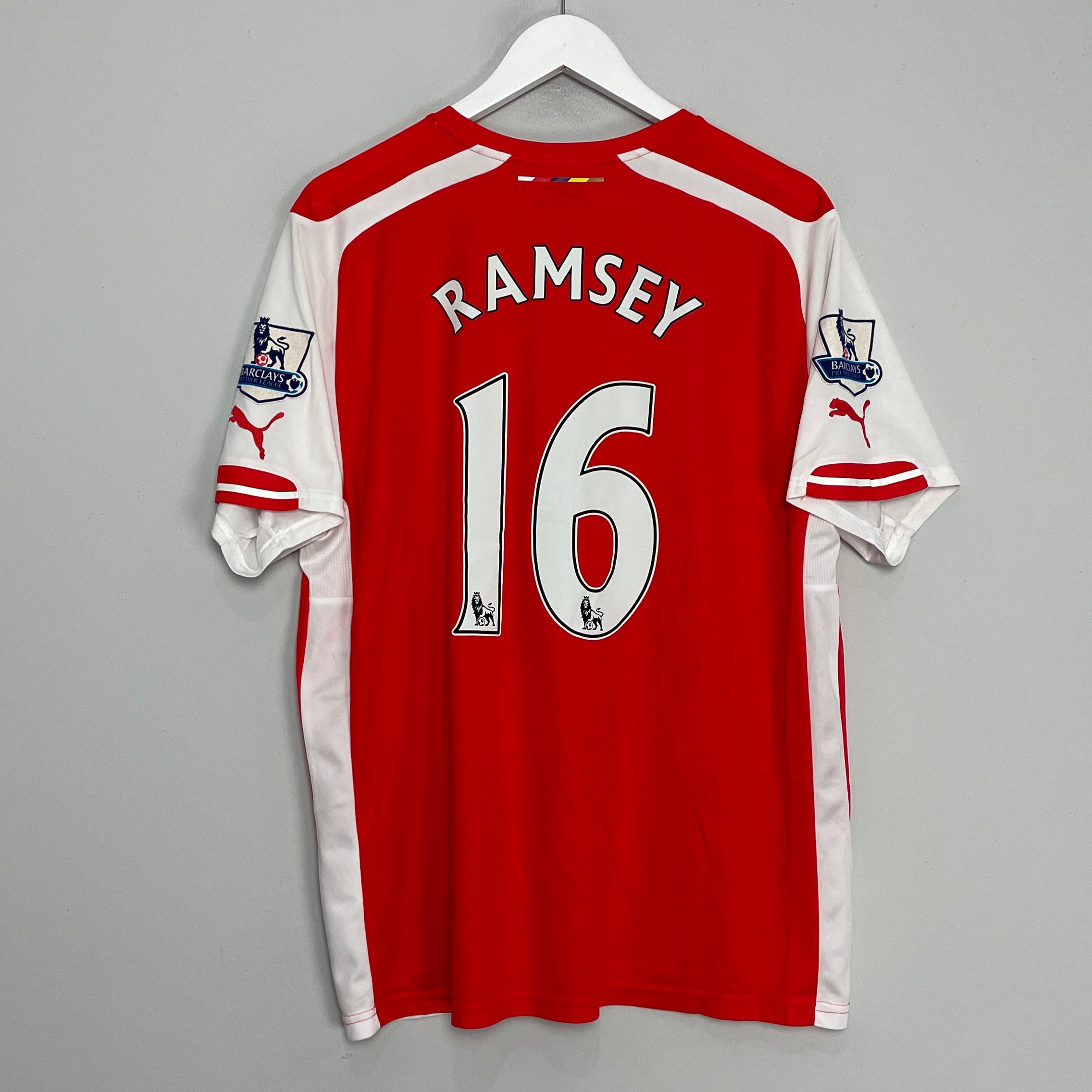 Shop 2014/15 ARSENAL RAMSEY #16 HOME SHIRT (XL) PUMA, classic football shirts, vintage football shirts & retro soccer jerseys at Cult Kits