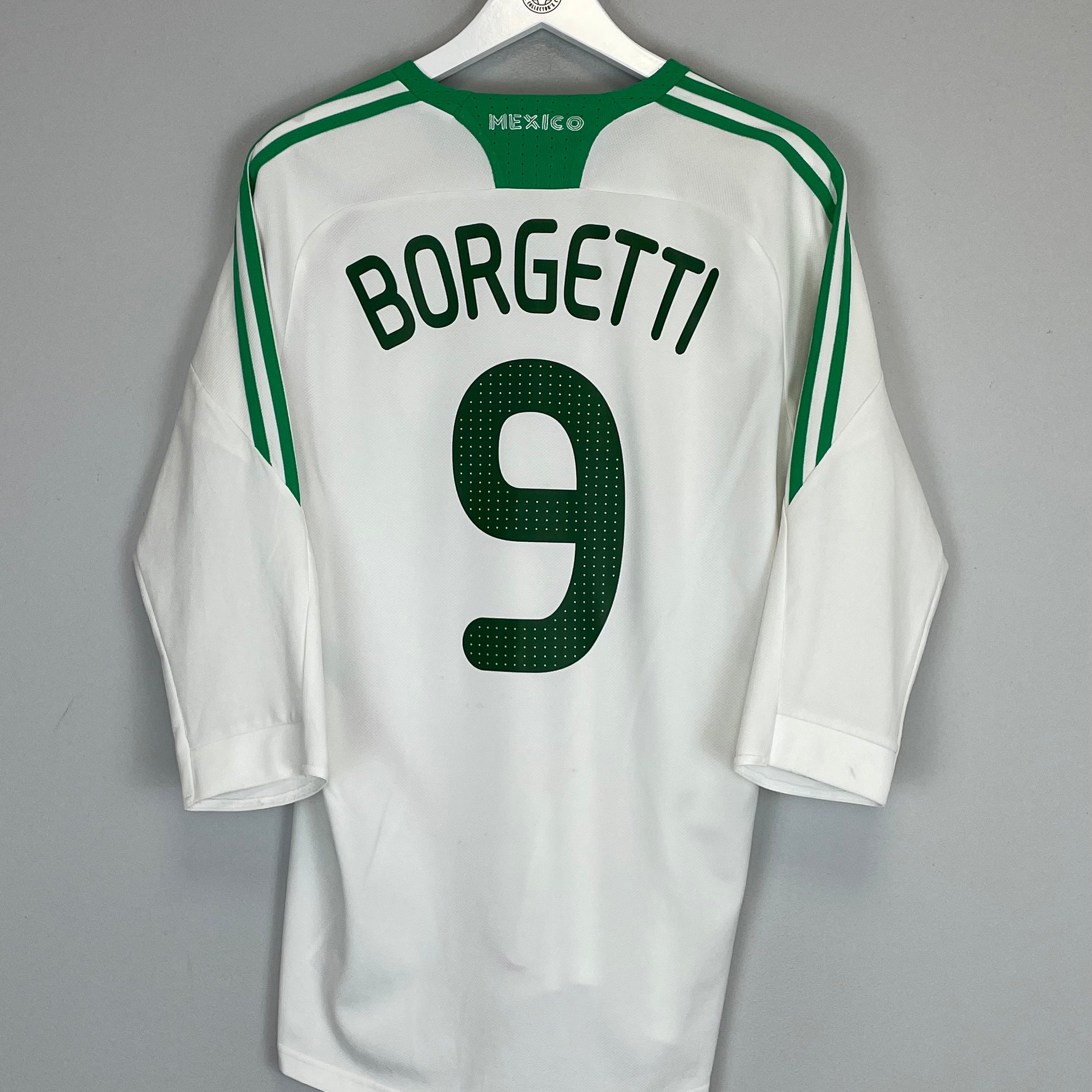 Shop 2008/09 MEXICO BORGETTI #9 AWAY SHIRT (L) ADIDAS, classic football shirts, vintage football shirts & retro soccer jerseys at Cult Kits