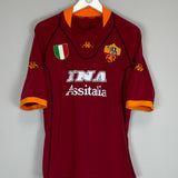 Shop 2001/02 ROMA TOTTI #10 HOME SHIRT (XL) KAPPA, classic football shirts, vintage football shirts & retro soccer jerseys at Cult Kits