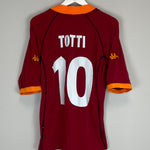 Shop 2001/02 ROMA TOTTI #10 HOME SHIRT (XL) KAPPA, classic football shirts, vintage football shirts & retro soccer jerseys at Cult Kits