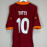 Shop 2001/02 ROMA TOTTI #10 HOME SHIRT (XL) KAPPA, classic football shirts, vintage football shirts & retro soccer jerseys at Cult Kits