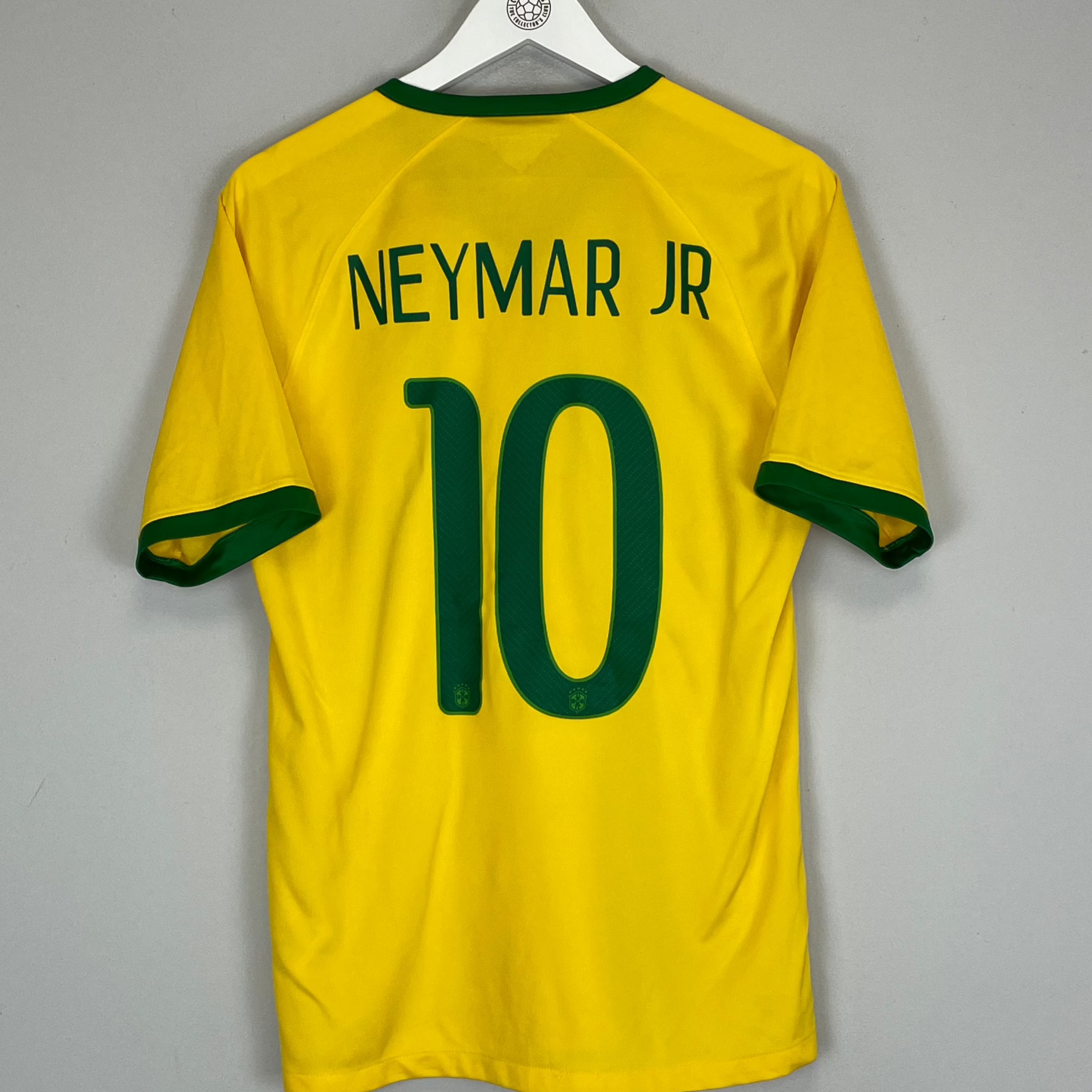 Shop 2014/15 BRAZIL NEYMAR JR #10 HOME SHIRT (M) NIKE, classic football shirts, vintage football shirts & retro soccer jerseys at Cult Kits