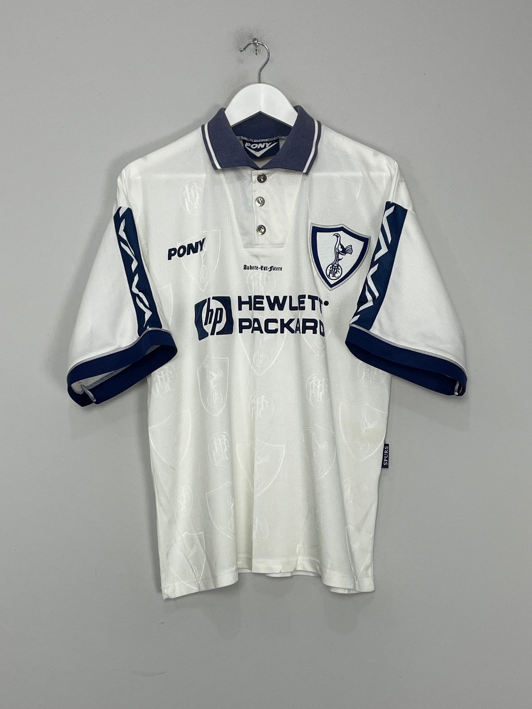 Shop 1995/97 TOTTENHAM HOME SHIRT (L) PONY, classic football shirts, vintage football shirts & retro soccer jerseys at Cult Kits