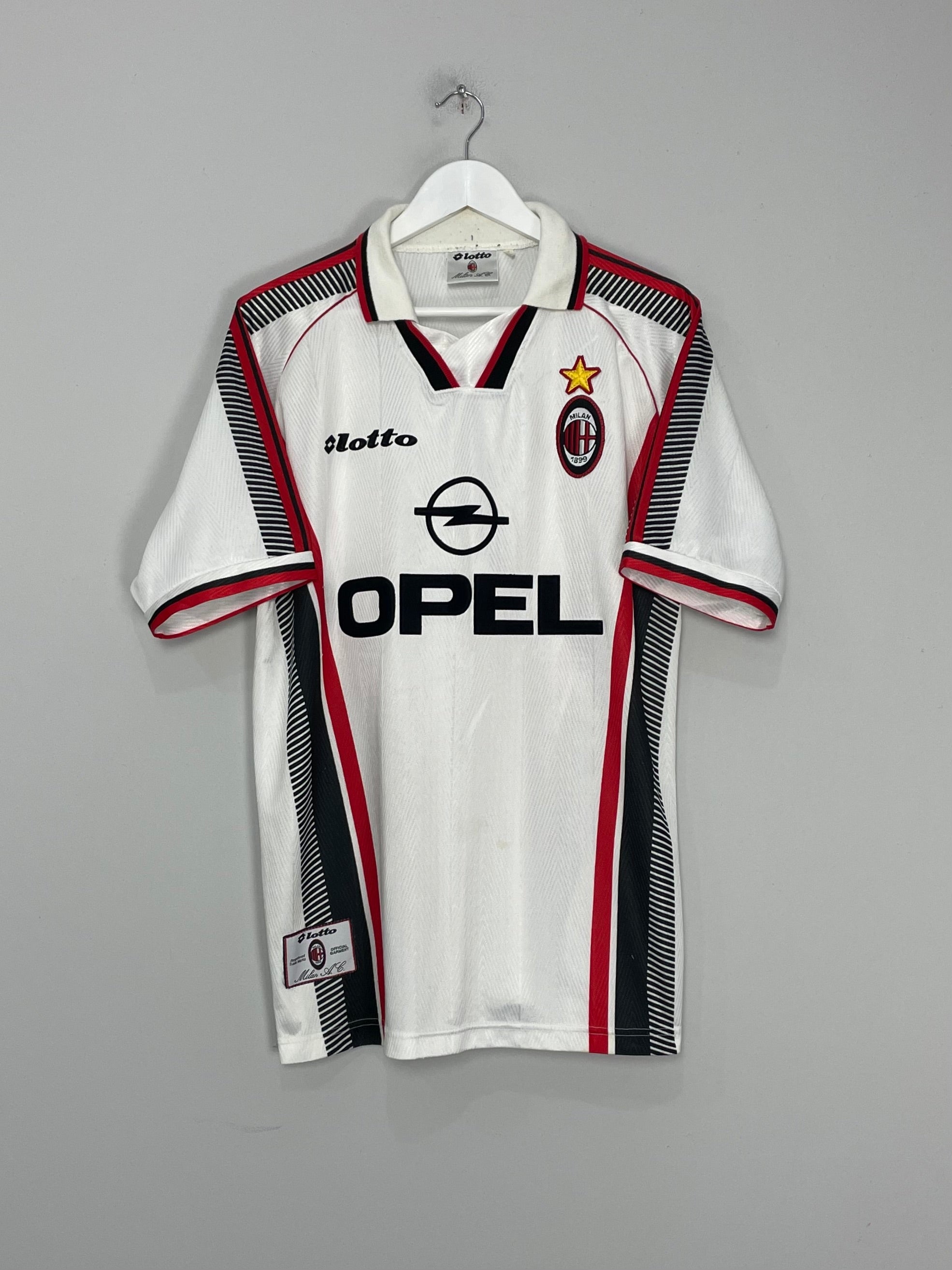 Shop 1997/98 AC MILAN AWAY SHIRT (XL) LOTTO, classic football shirts, vintage football shirts & retro soccer jerseys at Cult Kits